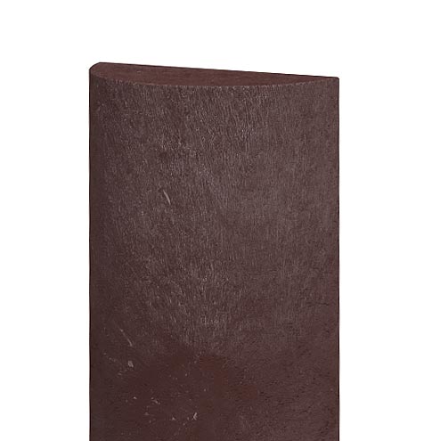 Zaunlatte 79x35mm, 2,0 m lang, mit halbrundem Profil, braun