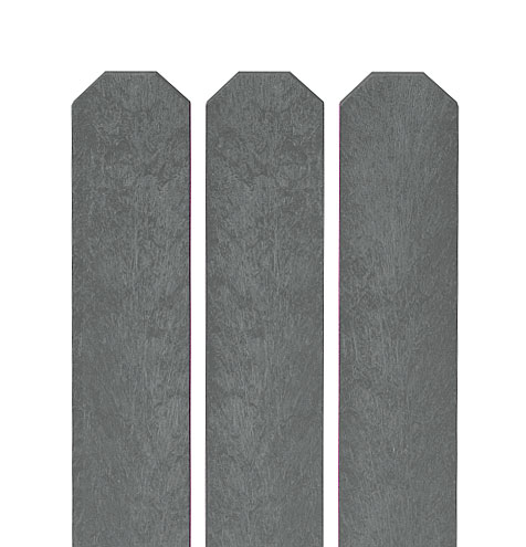 Zaunlatte 78x21mm, 1,0 m lang, mit dreieckigem Kopf, grau