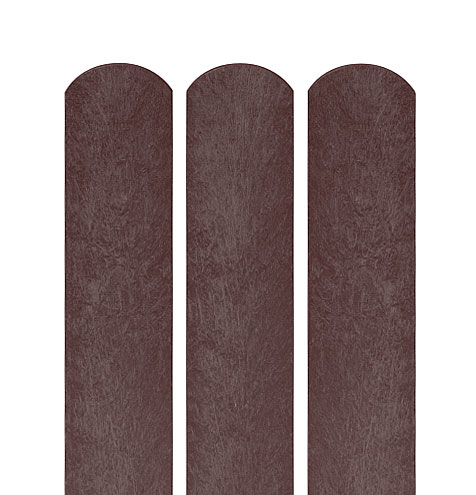 Zaunlatte 78x21, 0,6 m, mit halbrundem Kopf, braun