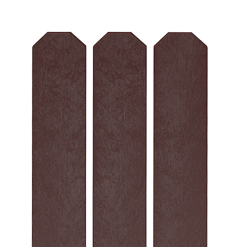 Zaunlatte 78x21, 0,6 m, mit dreieckigem Kopf, braun