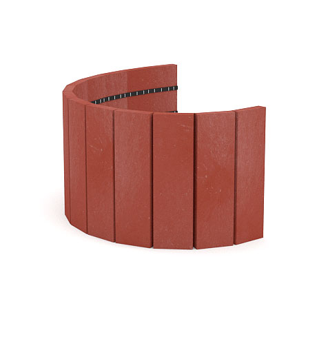 Palisade 29x2,1x101,4 cm, ziegelrot