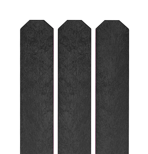 Zaunlatte 78x21mm, 1,5 m lang, mit dreieckigem Kopf, schwarz